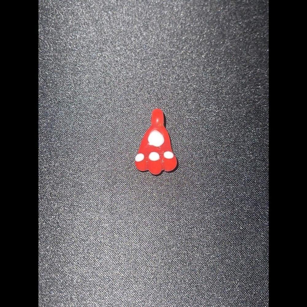 2023 Heady Jason Charles Rabbit Foot Pendant Red and white